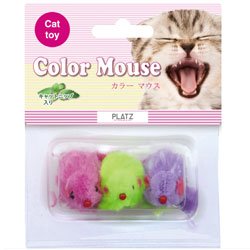 画像1: プラッツ カラーマウス 3個セット  [ 取寄せ1週間前後 猫用 おもちゃ PLATZ ]