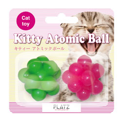 画像1: プラッツ キティアトミックボール 2個セット  [ 取寄せ1週間前後 猫用 おもちゃ PLATZ ]