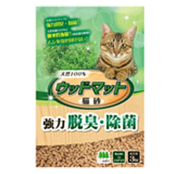 画像1: ニチドウ 天然100％ ウッドマット 猫砂 3kg x6セット  [ 取寄せ1週間前後 トイレ用 サンド 消臭  ]